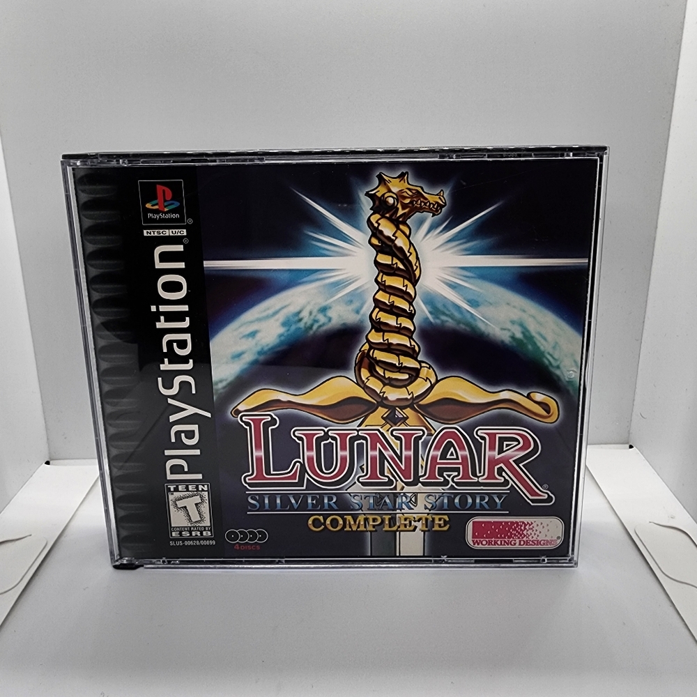 Lunar: Silver Star Story Complete (PlayStation 1, 2002) 4 Disks